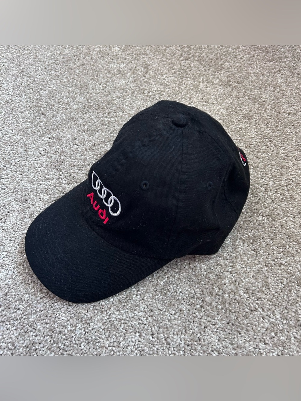 Audi Fred Baker Mid-Ohio Driving Event Hat Black Cotton Strapback Big X Tag - Picture 7 of 7